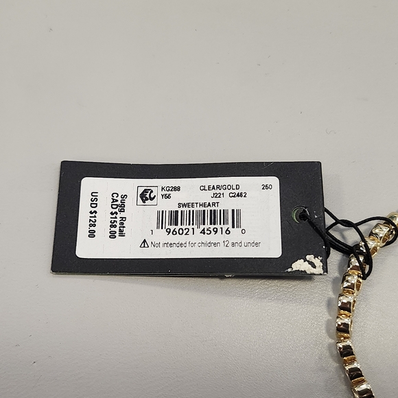 NWT Kate Spade Gold-Tone Cubic Zirconia Heart Tennis Bracelet - Picture 8 of 9